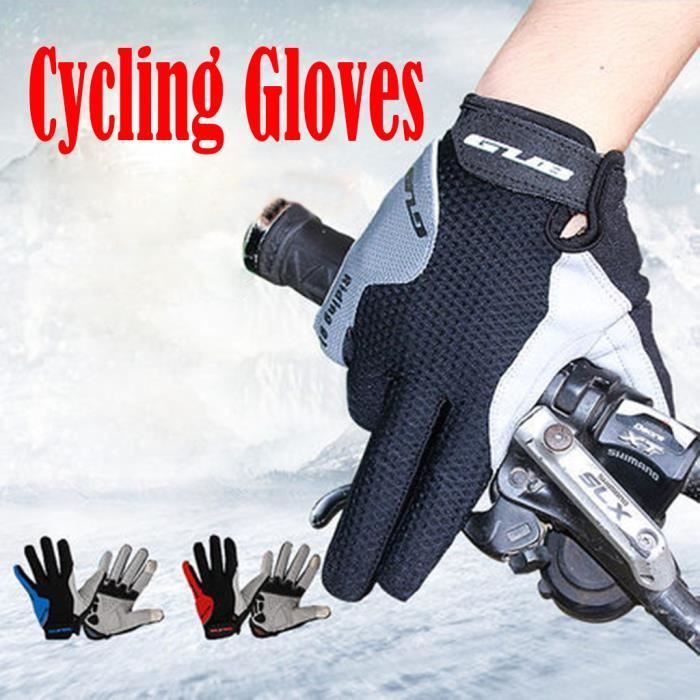 Gants de cyclisme gant de vélo de route vtt léger coussin de gel gant d'équitation doigt complet yujian322