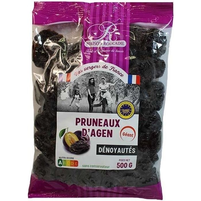 Pruneaux d'Agen IGP - dénoyautés - sachet 500g