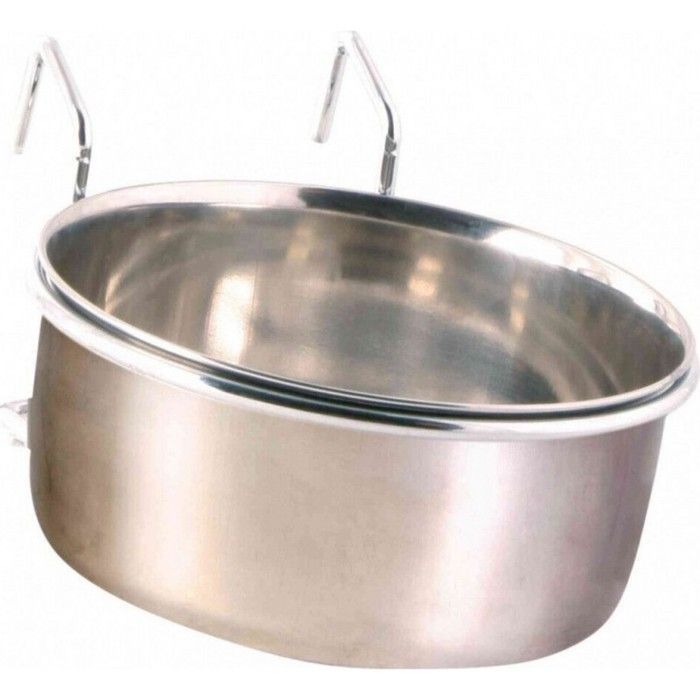 TRIXIE Ecuelle inox avec support - 600ml - Ø12cm - Pour perroquet et perruche