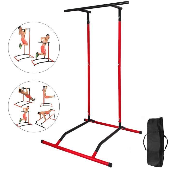 Chaise romaine station multifonctions 100kg - VEVOR - Barre de traction - Hauteur réglable station de traction