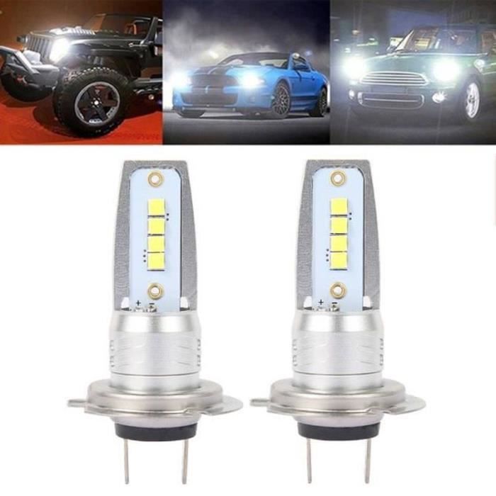 ZG17371-2pcs H7 LED LED Ampoules de conversion Kit de conversion HI - LO BEAM 55W 8000LM 6000K Haut lumineux