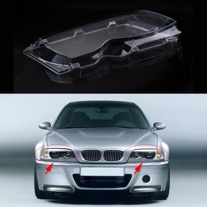 Paire de verre lentille de phare feux droite et gauche pour BMW 3 Série E46 01-05 Facelift 63126924043 --YY