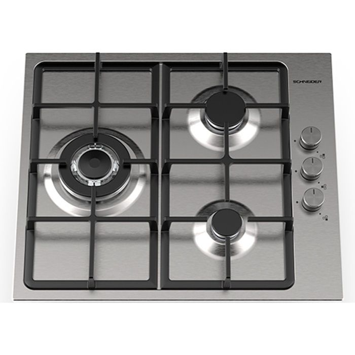 SCHNEIDER SCTG631EX12 Plaque de cuisson gaz 3 foyers Gaz butane