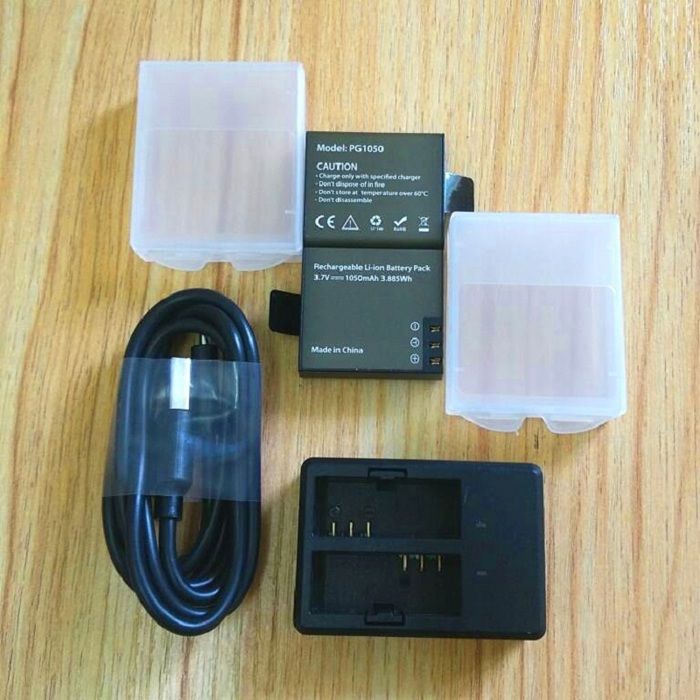 Chargeur Double USB Batterie Caméra Action Homesuit Batteries /3 - Lot De 2 Avec Chargeur Double USB, 1800 MAh Osmo Action 4