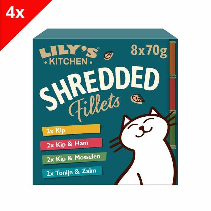 Meilleurs prix pour Lily's kitchen - CSFM70 - Shredded Fillets Multipack Effiloches en Bouillon pour Chats 4X 8x70g