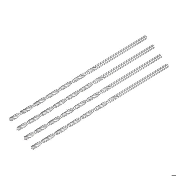 Outil Fraisage CNC 4 Fraises HSS-AL 4mm - Fraise à Défoncer Spirale 4 Cannelures - Pour Bois, PVC, MDF - Tige 6mm Outil Fraisage Gravure