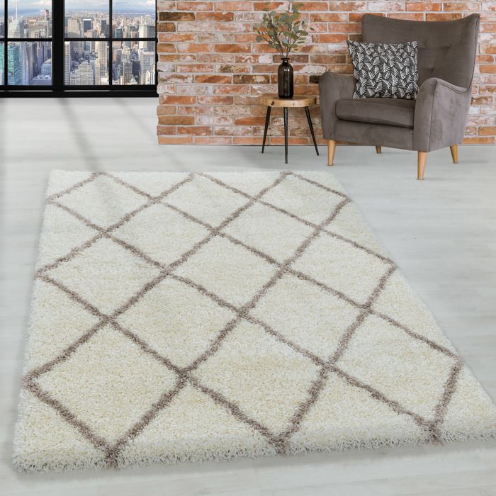Tapis Shaggy à Poils Longs Effet Soyeux - MON BEAU TAPIS - Viking - Gris Foncé
