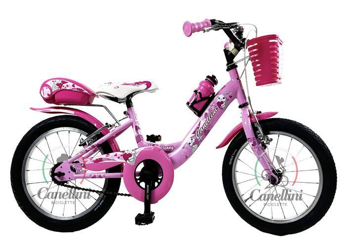 BICICLETTE Mädchenfahrrad Venere 20 Baby Bunny - 20 Zoll Kinderfahrrad Mit Korb