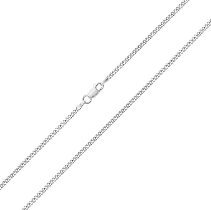 Chaîne Courbée Pour Homme En Argent Sterling – Plusieurs Tailles Disponibles (50 à 76 Cm)