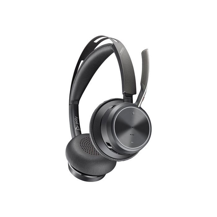 HP Poly Voyager Focus 2 Micro-casque supra-auriculaire Bluetooth Stereo noir Noise Cancelling micro-casque ordinateur