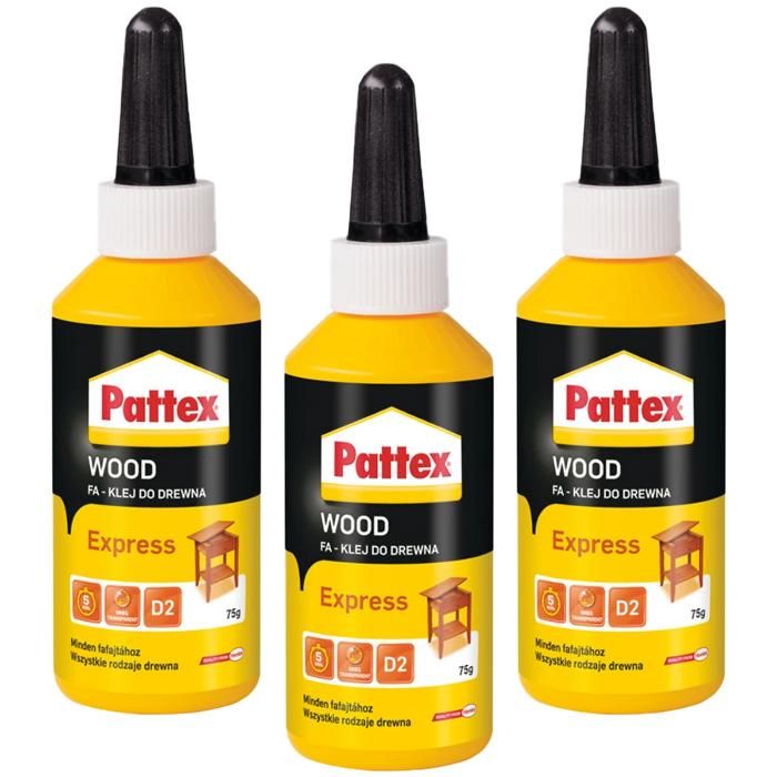 3x PATTEX Express colle à bois