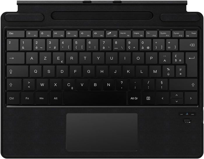 Surface Pro Clavier Français pour Microsoft Surface Pro 8/Pro 9/Pro X/Pro 11Clavier AZERTY via BluetoothType Cover Batterie Noir