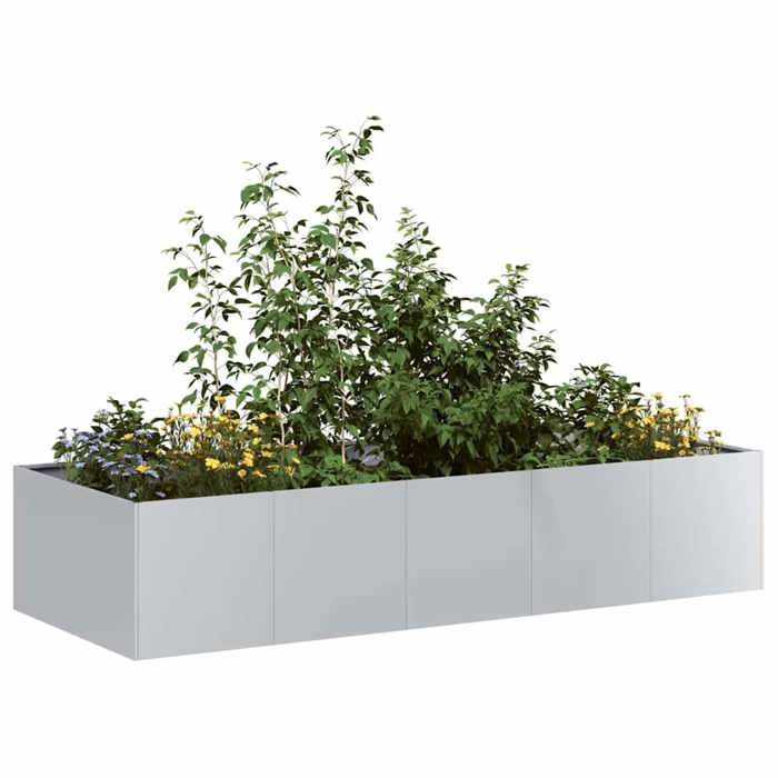 vidaXL Jardinière Galvanisée 200x80x40 cm - vue 2