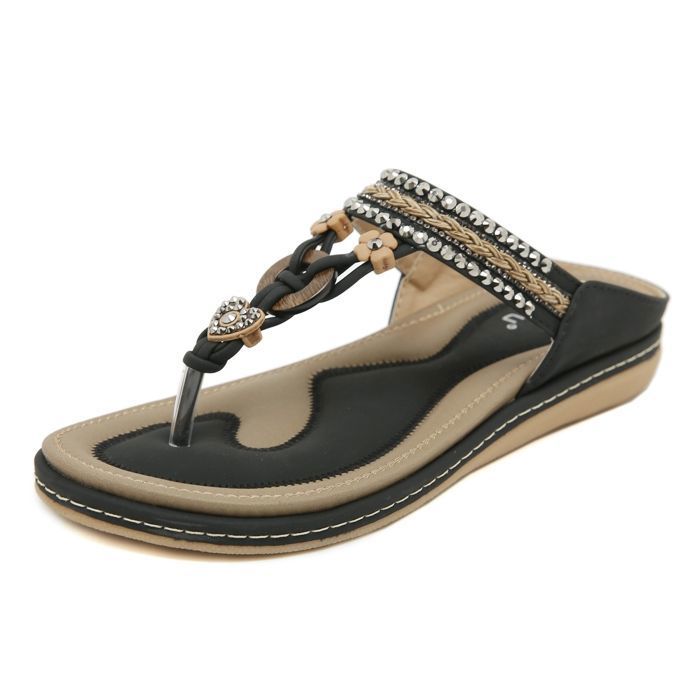 Tongs Femme Compensées Confortables - Sandales Été Anti-dérapantes Avec Support Arche