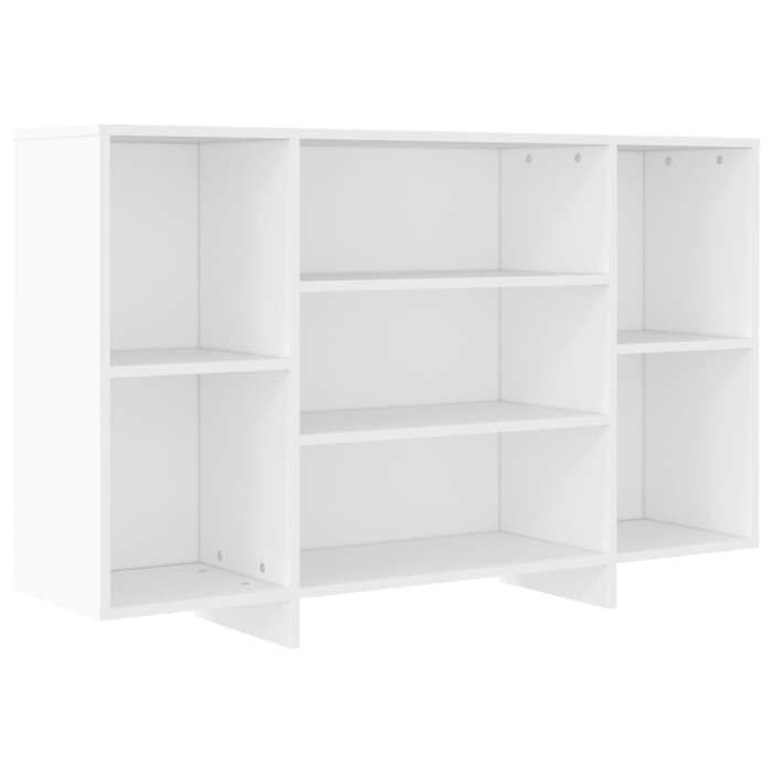 Buffet bahut - HELLOSHOP26 - 120 x 30 x 75 cm - Bois dingénierie - Blanc - Contemporain