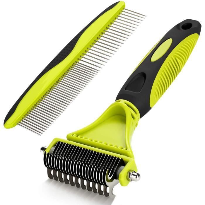 Meilleurs prix pour Brosse Chien Brosse ChatPeigne Déméloir Chien Professionnel et Brosse Chien Poil LongRâteau de Toilettage pour Chien et Chat Réd