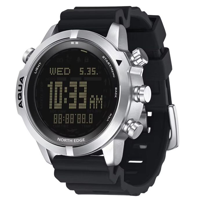 Montre de plongée étanche - RNCYN - 100M Étanche - Boîtier en acier inoxydable - Verre - Ovale - 22cm - Boucle - 3BAR