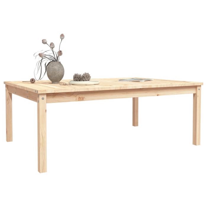 Black Friday Table à dîner de jardin BURKE 2/4 PERSONNES 121x825x45 cm bois massif de pin TTT644