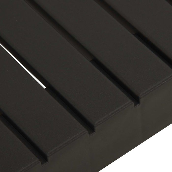 Black Friday Table de salon de jardin - BURKE - Cadre solide - Plastique Gris TTT961