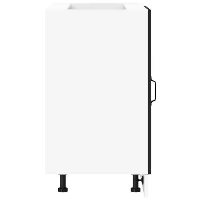 Moderne Meuble bas de cuisine « Kalmar SWEETY Armoire pour cuisine » bois dingénierie noir 86x46x81.5 cm BB699