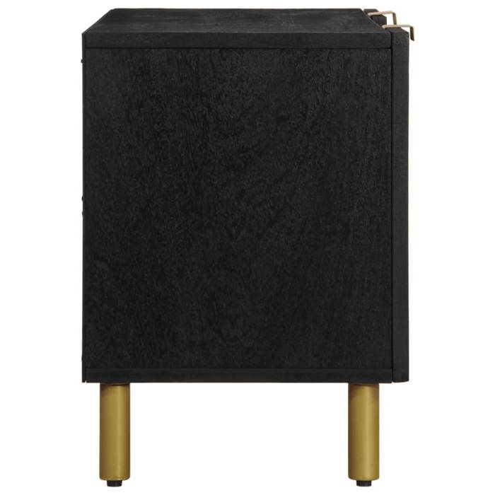 Moderne Meuble TV BURKE TABLE TV/HIFI noir 105x33x46 cm bois dingénierie AA2405