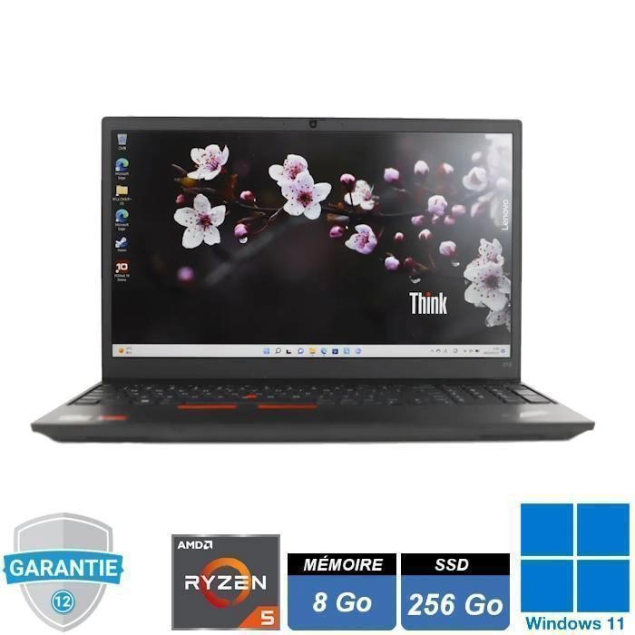 PC portable - Lenovo - ThinkPad - E15 Gen4 - 156 - Ryzen 5-5625U - RAM 8Go - SSD256Go - Windows 11 Pro - Lenovo