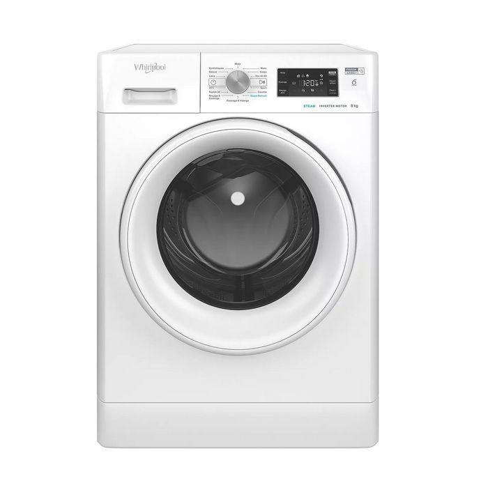 Whirlpool Lave-linge frontal 8kg 1400 tours/min - FFBS8489WVFR - Whirlpool