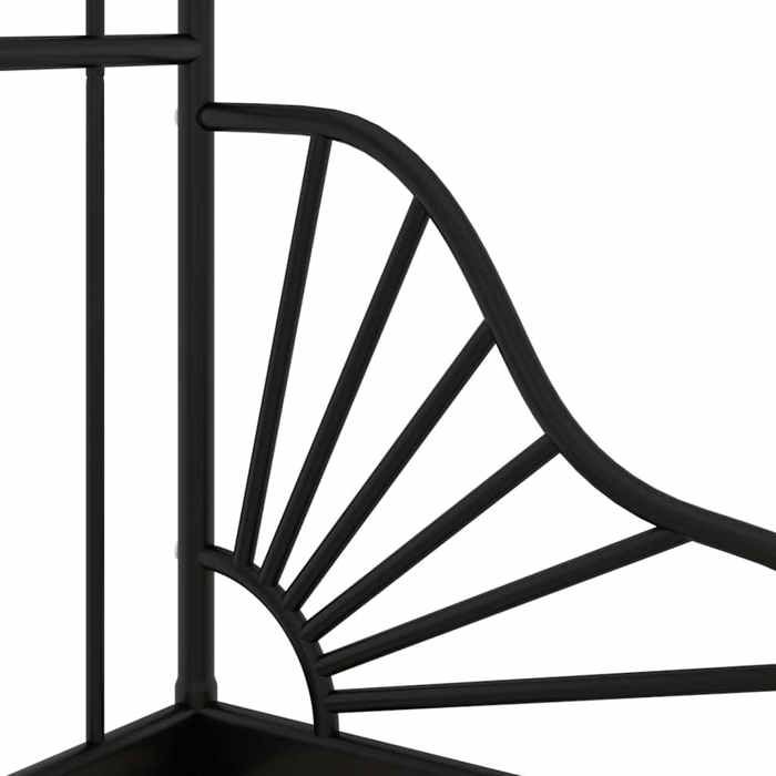Cadre de lit extensible Noir Métal 80x130/200 cm_2 ans garantie_69493
