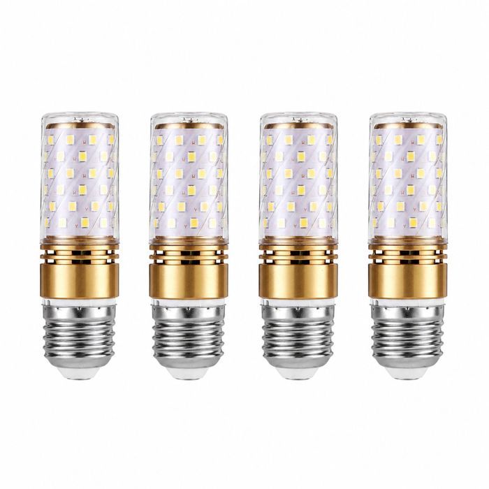 4PCS Ampoule LED E27 Maïs 16W Spectre Complet Ra97 Anti Lumière Bleue RG0 Sans Scintillement pour Salon Bureau Blanc Neutre