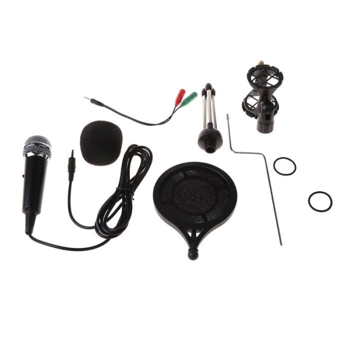 FOLAYA Microphone à Condensateur avec carte son V8, BM-800 , pour  Enregistrement, Podcasting, Voix Off, Streaming, Home-Studio, (or -  Cdiscount TV Son Photo