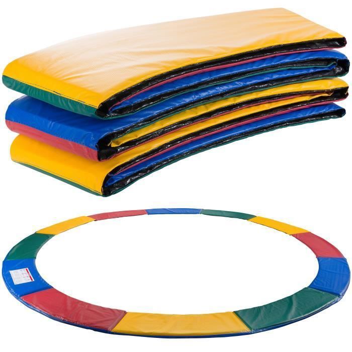 Arebos Coussin de protection des ressorts pour trampoline 366 cm multicolore