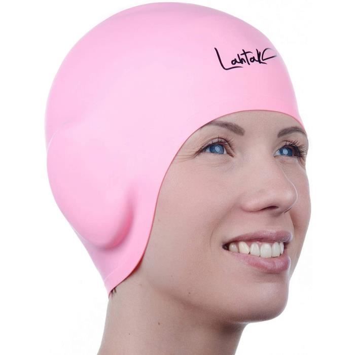 Bonnet De Bain Silicone étanche - 2 Pièces, Protection Oreilles 3D - Homme, Femme, Enfant