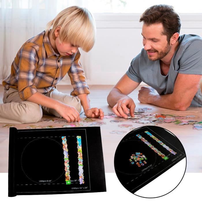 Tapis de Casse-Tête Portable Tapis de Jeu en Feutre Couverture pour Casse-Tête jusqu'à 1500 Pcs Sac de Rangement de Voyage Tapis de Casse-Tête Portable Tapis de Jeu en Feutre Couverture pour Casse-Tête jusqu'à 1500 Pcs Sac de Rangement de Voyage