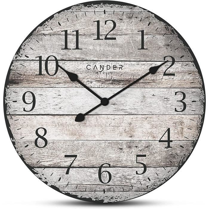 Horloge Murale Rétro Shabby Chic Géante - 69 Cm De Diamètre - Quartz - A091