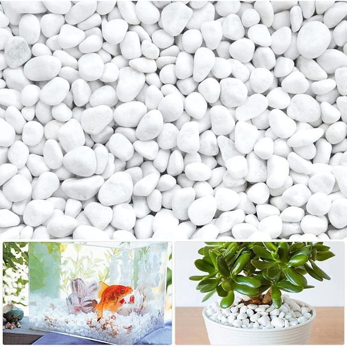 Gravier Décoratif Blanc 500g - Cailloux Marbre 1-2cm Pour Plantes En Pot, Jardin, Décoration Intérieure