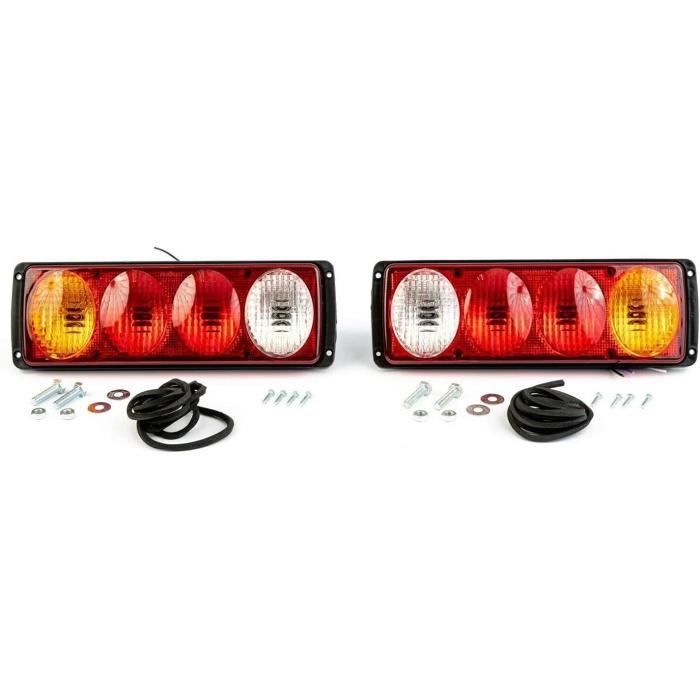 2 Projecteurs Puissants Autonet 12v/24v Rectangulaires - Camion, 4x4, Tout Terrain