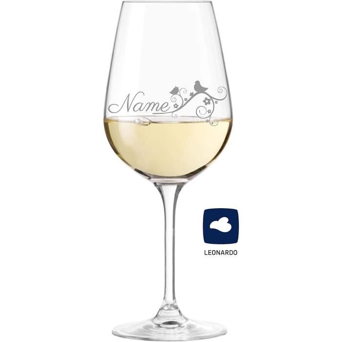 Verre à Vin Personnalisable Pour Anniversaire - Message Ou Prénom Gravés - Cadeau Femme 70 Ans - 35cl