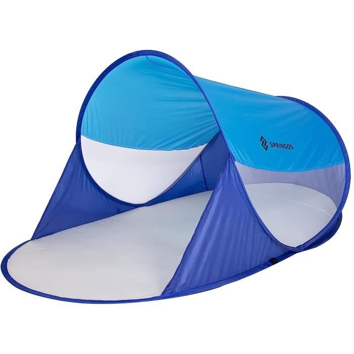 Tente De Camping Portable 1 Personne - Abri Plage Vert Armée - Sac De Couchage Inclus ?