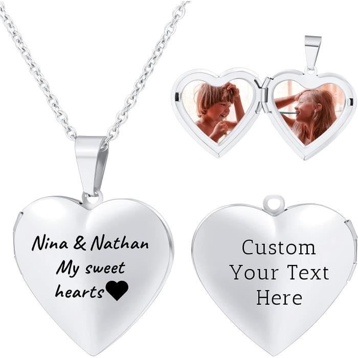 Collier Pendentif Vintage En Verre Gravé - Motif Coeur Et Roses - Années 40/50 ?