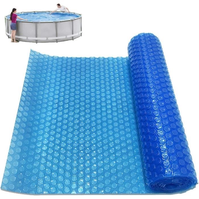Bâche à Bulles Pour Piscine - Rond Ou Rectangulaire - Coupe Libre - Matériau PE - Conservation Chaleur, Anti-débris