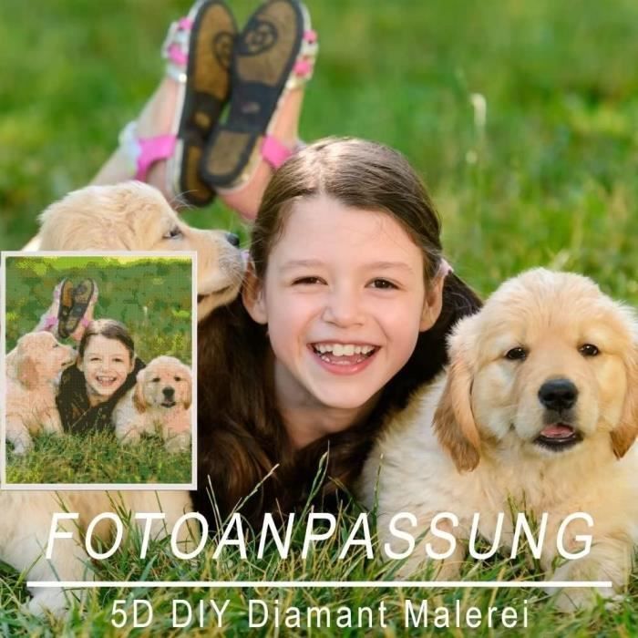 5D DIY Diamond Painting Personnalisé Photo,Private Custom 5D Broderie Peinture Diamant Kit,Arts Craft Pour Le Décor De Mur à La Maison Painting