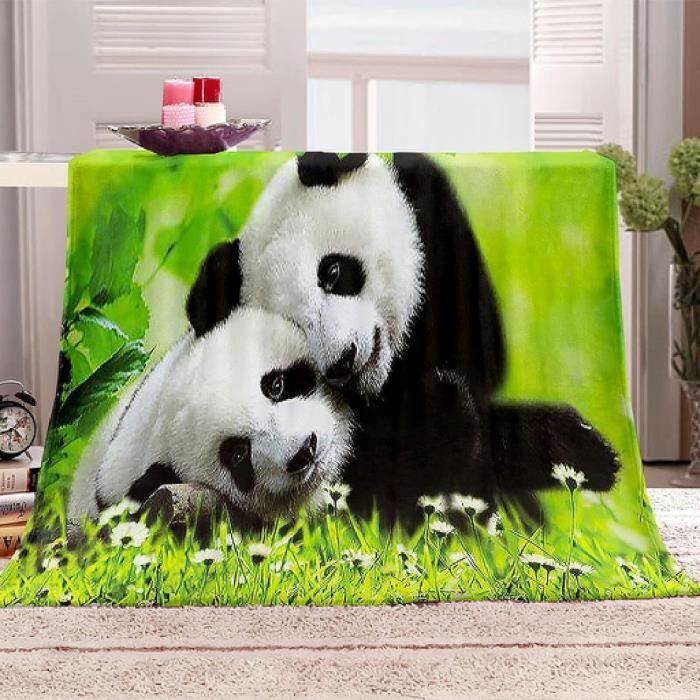 Panda Couverture Polaire 150X200 Cm Plaid Canape, Plaid Polaire En