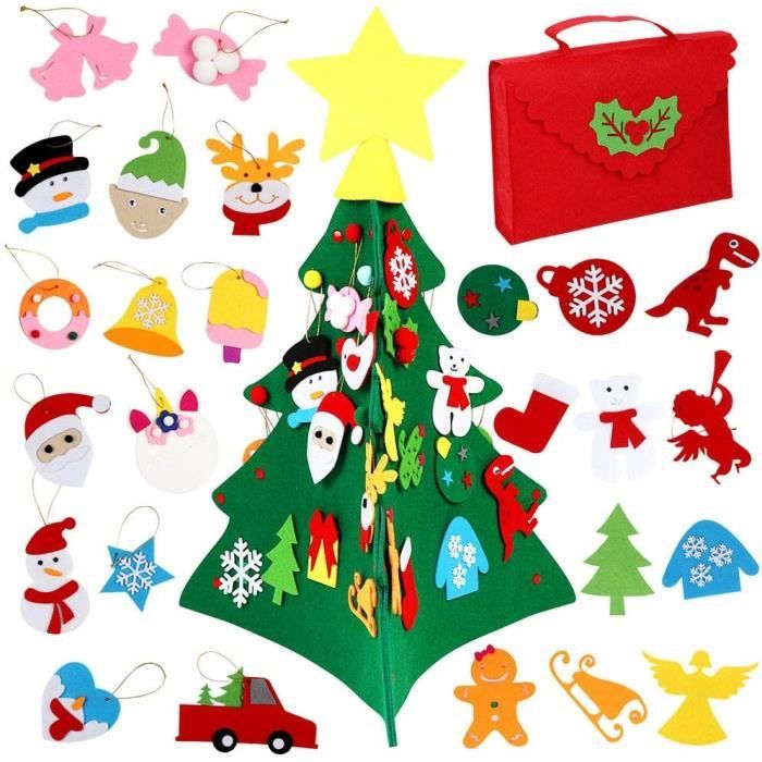 Décoration De Sapin De Noël En Feutre À Faire SoiMême Kit De Bricolage Pour Enfants Sapin De