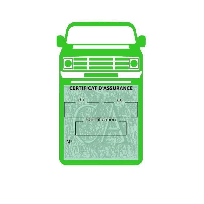 Porte étui vignette assurance auto Dodge Van Stickers rétro 