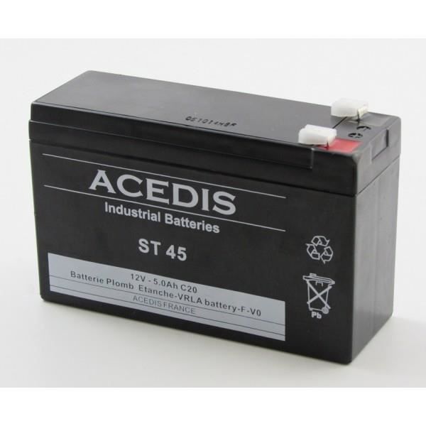 Batterie plomb étanche 12V 5AH - ST45 ACEDIS