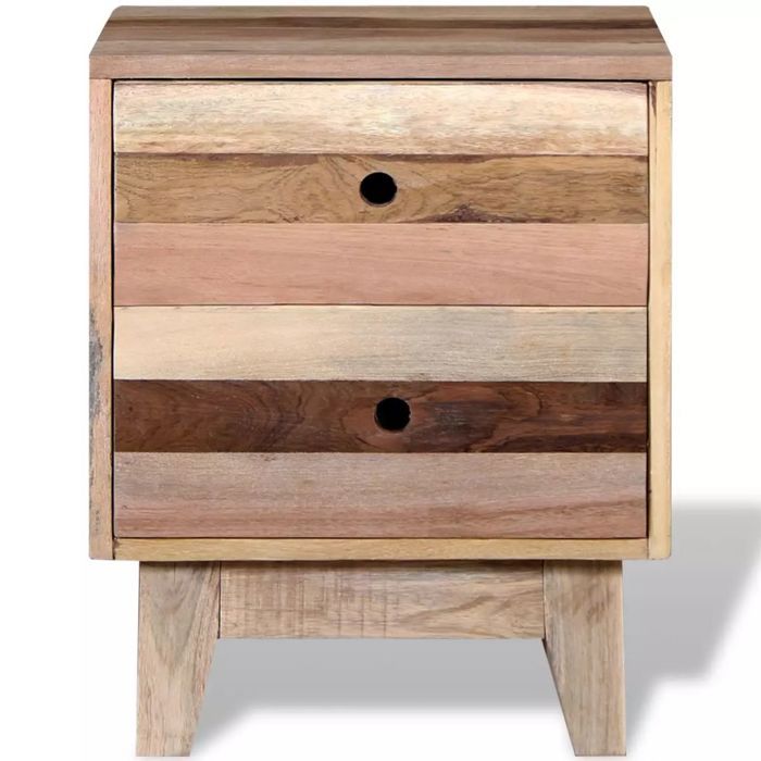 Table de nuit chevet commode armoire meuble chambre bois de récupération massif 1402019