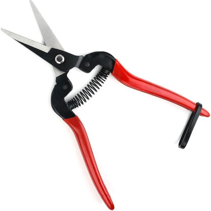 Lot De 2 Sécateurs De Jardin Professionnels - Lame Acier 3Cr13, Longueur 16,7 Cm, Coupe Max 2,2 Cm, Verrou Sécurité