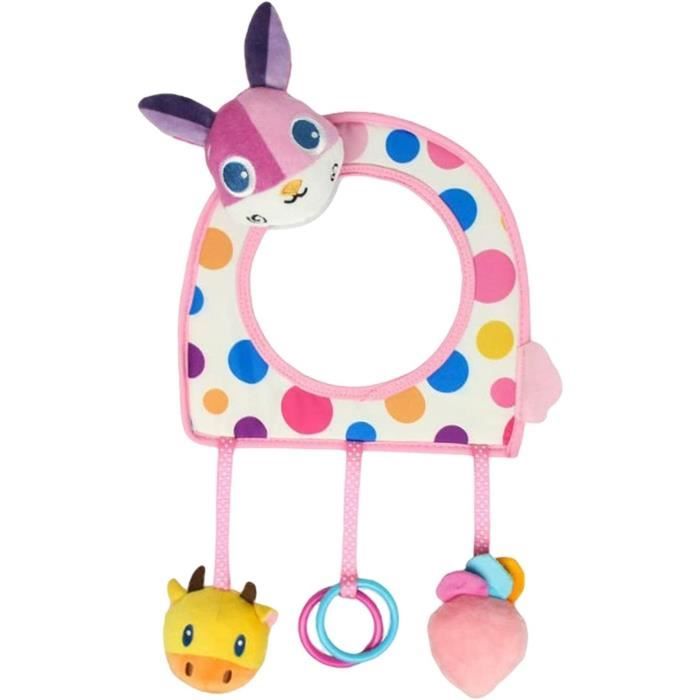 Rétroviseur Bébé Voiture Amovible - Grand Angle, Verre Incassable - Double Sangle D'appui-tête - Réglage 360° - Sécurité Enfant