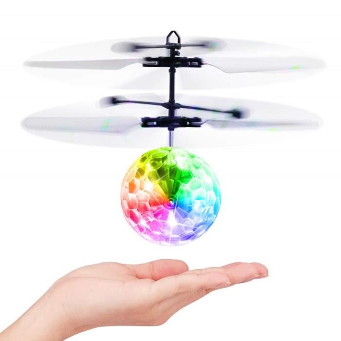 Balle lumineuse, boule volante électrique magique pour enfants, hélicoptère  coloré clignotant LED lumière infrarouge capteur