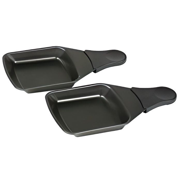 Accessoires pour Raclette - Tefal XA400202 - 2 Coupelles Carrées - Revêtement Anti-Adhésif